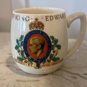 Rare 1937 King Edward VIII Coronation Mug Royal Collector Souvenir Mug‎ British